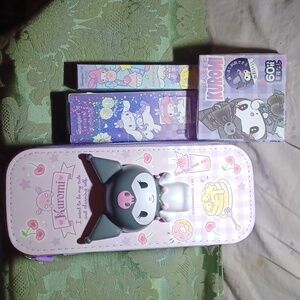 Kuromi Stationary Case, Blind Boxes and Stickers
